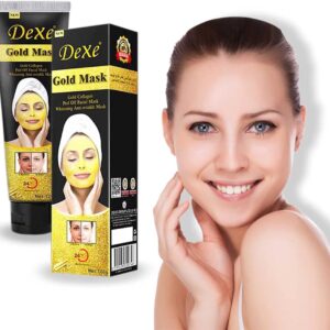 Mascarilla Facial de Oro y Colágeno - Efecto Iluminador, Anti edad e Hidratación 24 Horas